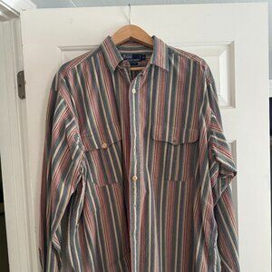 Polo Ralph Lauren Striped Button-Down Shirt – Men’s XL